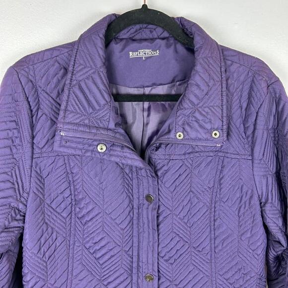 Northern Reflections Purple Quilted Jacket Large - Picture 3 of 12